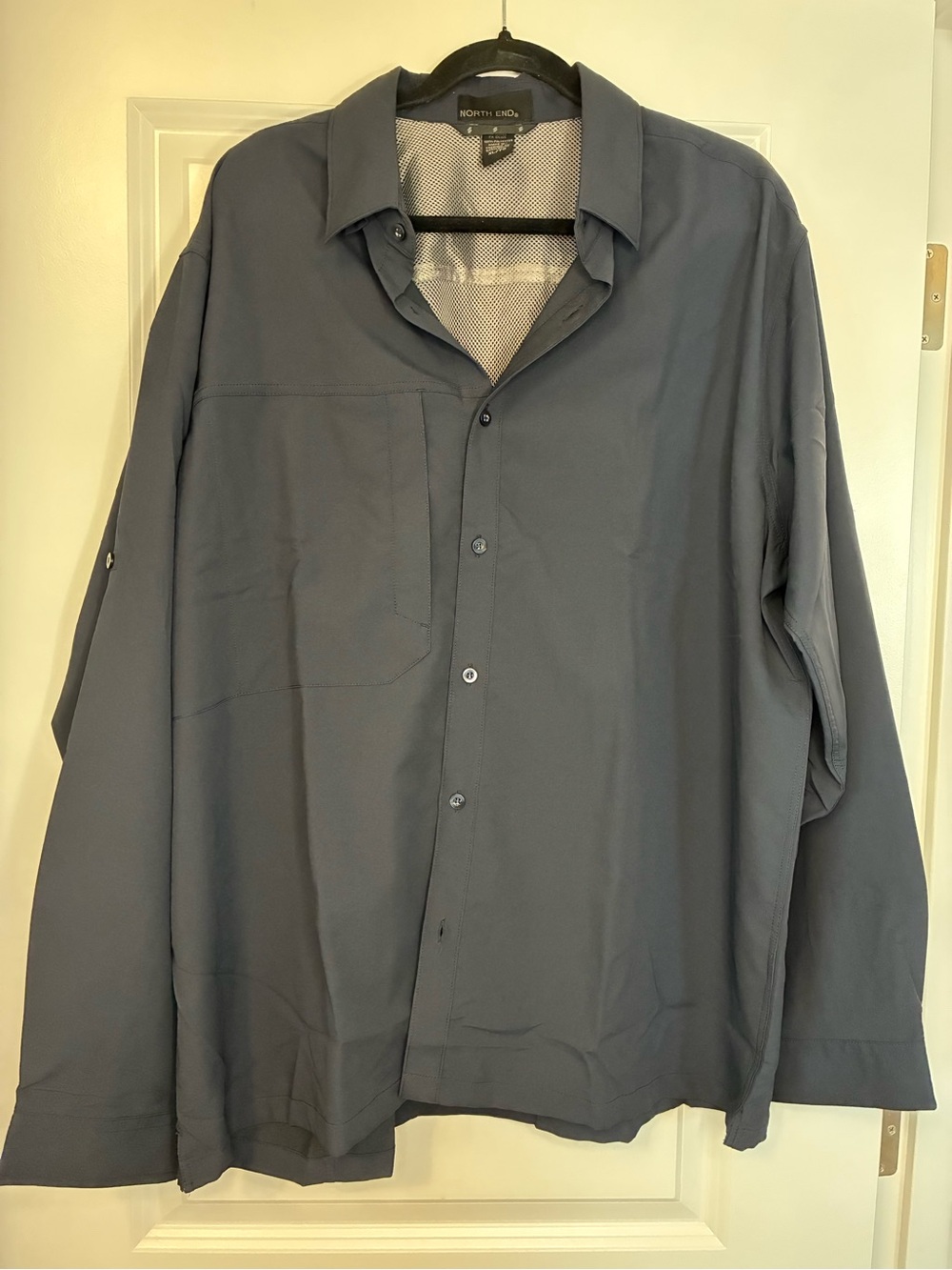 Men North End Men's XL Gray Button-Up Shirt #menswear #workwear